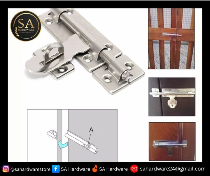 Stainless%20Steel%20Sliding%20Bolt%20Lock%20with%20screw%20-%20Pad%20bolt%20%E2%80%93%204"%206"%208"%20sizes%20available%20Anti-Rust%20Safety%20Latch%20for%20Wooden%20&%20Metal%20Doors%20-%20Image%202