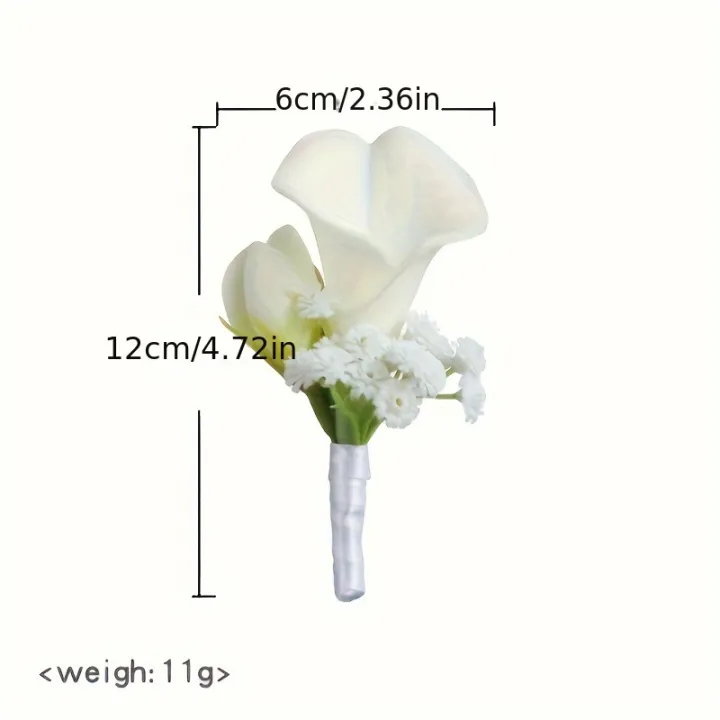Wedding%20Accessories%20Bridegroom%20Bride%20Corsage%20Bridesmaid%20Sisters%20Wrist%20Flower%20Banquet%20Boudoir%20Hand%20Flower%20Imitation%20Calla%20Lily%20-%20Image%204