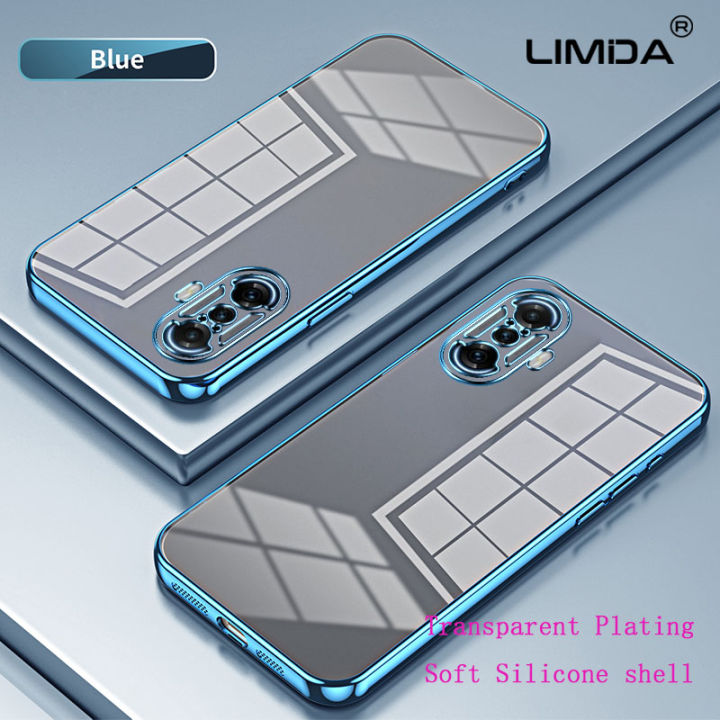 For Redmi K40 Gaming/Xiaomi POCO F3 GT Phone Case, Electroplated Transparent Silicone Soft Shell Back Cover