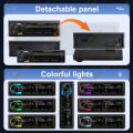 Car MP3 Player Detachable Panel 1din USB FM Radio Tuner with LED Segment Displays AUX Input USB Bluetooth Phone/Remote control.