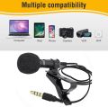 3.5mm Mini Microphone for Smartphone and Audio Devices, Clear Sound, Universal Compatibility, Black. 