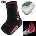 1Pcs Ankle Compression Sleeve for Women/Men,Ankle Brace with Silicone Gel, Toeless Compression Sock for Arch & Heel Pain Relief.