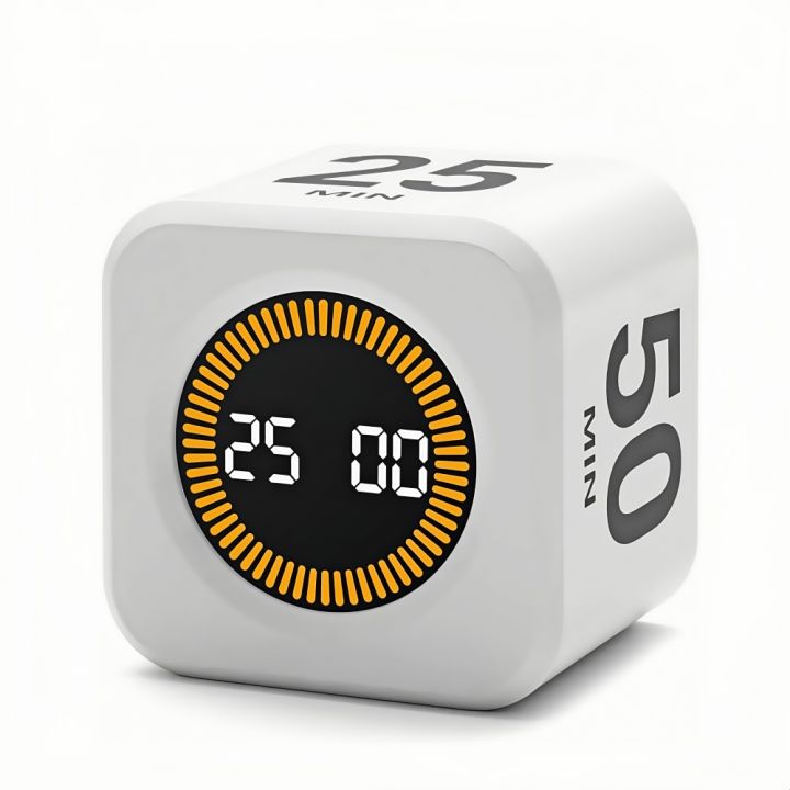 Pomodoro Timer -for Kitchen/Study/Shower Timer,Silent Flip Digital ...