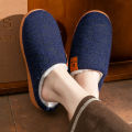 Pmoiste Soft Knited House Slippers Women Comfortable Warm TPR Wedge Memory Foam Designer Luxury Living Room Shoes Winter Indoor.