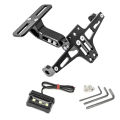 Universal Motorcycle License Plate Holder Number Plate Holder With Turn Signal Lights For Yamaha MT07 Kawasaki Z800 Honda BMW. 