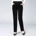Thin & Plush Thick Casual Pants Fleece Pencil Pants Women's Corduroy Warm High Waist Pants Autumn Winter Leggings Pants Trousers.
