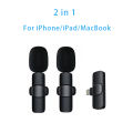 New Wireless Lavalier Microphone Portable Audio Video Recording Mini Microphone for iPhone Android PC Camera Live Gaming Phone. 