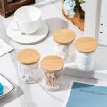 4Pcs/6Pcs Cotton Pad Holder Bathroom Container 10 oz Cotton Ball Swabs Dispenser, Clear Plastic Apothecary Jar Organizer.