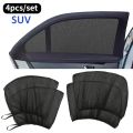 NEW 4pc Car Sun Shade Styling Accessories Hook & Loop Car Window Sun Shade Set - Easy Install, Cool Interior & Privacy Sun Visor. 