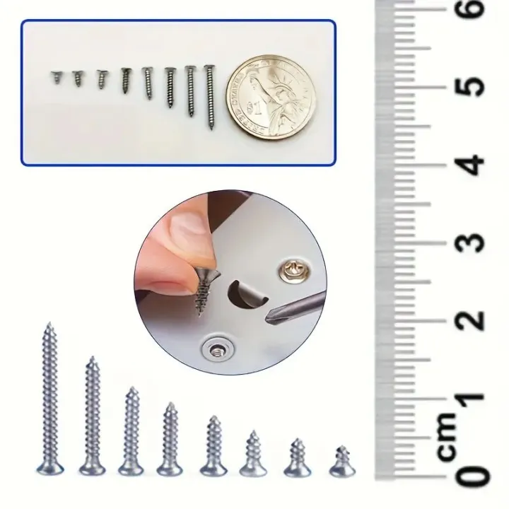 800pcs%20Self%20Tapping%20Wood%20Screws%20Set,%20M2%20Phillips%20Flat%20Head%20Sheet%20Metal%20Screw,%20Self%20Tapping%20Screws%20Assortment%20Kit%20-%20Image%202