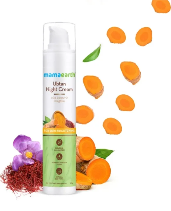 Mamaearth%20Ubtan%20Night%20Cream%20for%20glowing%0Askin%20with%20Turmeric%20&%20Saffron%20for%20Skin%0ABrightening%20(50%20g)%20-%20Image%202