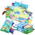 Baby 8 Page Tail Cloth Book Cartoon Animals Touch And Feel Infant Soft Books Development Interactive Early Education Toys. 