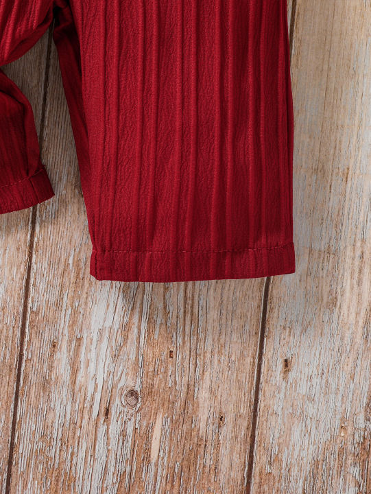 Kids%20Baby%20Girl's%20Solid%20Sleeveless%20Bodysuit%20For%20Summer%20European%20and%20American%20style%20Casual%20Jumpsuit%20-%20Image%205