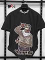 Drop Shoulder SWAG Printed T-shirt For Man. 