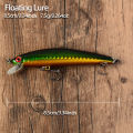 5pcs Casting Floating Minnow Hard Bait Sea Bass Saltwater Sea Fishing Lure. 