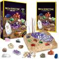 STEM Mega Gemstone Dig Kit-dig and discover gem stone crystal dig toy set child educational toy crystal mining kit Kids . 