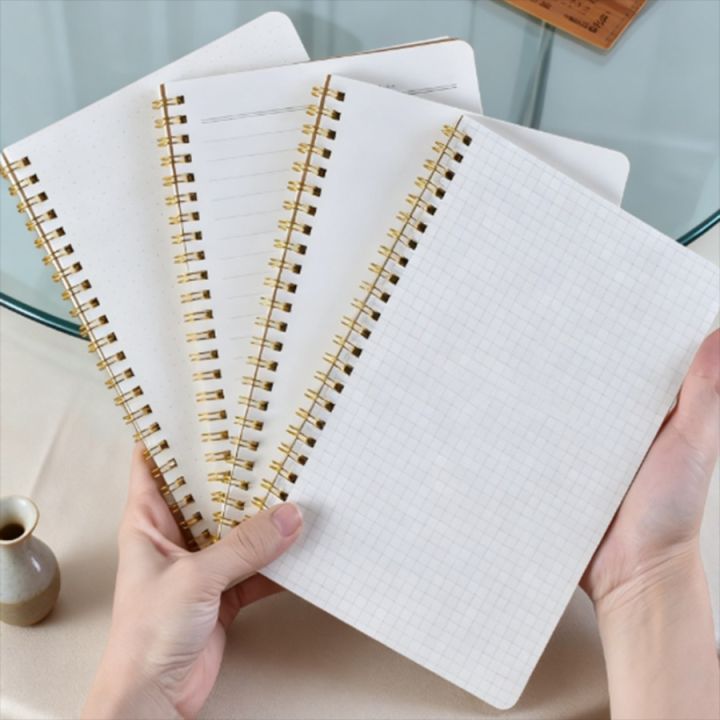 A5 Kraft Paper Cover Notebook Dot Matrix Grid Coil Book Office Notebook Student Exercise Book Spot Wholesale