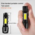 Zoomable Tourch Metal COB Flash Light Tourch | Mini LED Flash Light | Rechargeable Small LED Work Flash Tourch Light. 