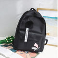 Women Schoolbag Waterproof Large Capacity School Backpack Smooth Zipper Solid Color Teens Girl Casual Daypack Bag Student Supply. 
