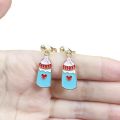 cute baby bottle style children student girls with out ear hole clip earrings / Baby bottle Style lovely Children Jewelry Baby Girl Clip On Earrings Kids Ear Clip No Pierced Painless Earrings. 