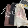Casual Y2k Summer Women and Men Clothing Goth Letter Pants Harajuku Oversize Sweat Gym Shorts Korean Streetwear Sportswear Short.