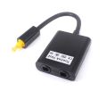 Digital SPDIF Optical Fiber Audio 1 to 2 Splitter Adapter Toslink Splitter SPDIF Optical Cable Hub 1 Input 2 Output for DVD. 