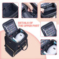 UOZL Nail Polish Organizer Backpack Holds 80 Bottles and a Nail Lamp Supplies with 2 Removable Cases Storage Bag Professional Tr.