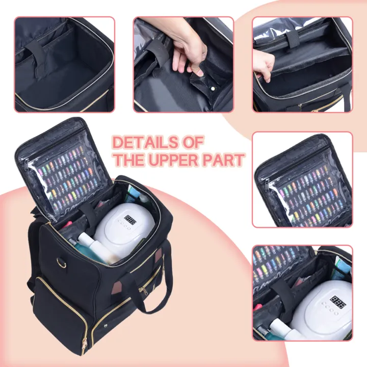 UOZL%20Nail%20Polish%20Organizer%20Backpack%20Holds%2080%20Bottles%20and%20a%20Nail%20Lamp%20Supplies%20with%202%20Removable%20Cases%20Storage%20Bag%20Professional%20Tr%20-%20Image%207