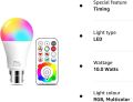 Mobri B22 LED Colour Changing Light Bulbs with Remote Control, 75 Watt Equivalent Bayonet Dimmable Colour Bulbs with Timing, Memory & Sync, 120 Multi RGB Colours + Daylight White,1 Pack. 