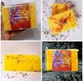 Hand made real saffron goat milk bar soap 90 gm beauty soap. 