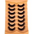 New 7 Pairs Lashes 3D Mink Fluffy Eyelashes Short Lasting Thick Wispy Natural Lashes Dramatic Volume Lashes Extension Thick Long. 