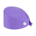Nurse Solid Color Hat Surgical Cap Operating Room Hat Female Doctor Hats Stomatology Button Cap Dustproof ICU Nurse Hat.