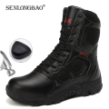 Outdoor Waterproof Safety Shoes Security Steel Toe Cap Men's Boots Working Steel Toe Anti-Smashing Men's Work Boots Size 47. 