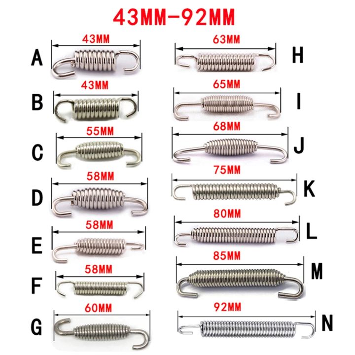 Spring Hook Speed 2pcs 43mm-92mm Motorcycle Exhaust Spring Hooks Stainless Steel Exhaust ...