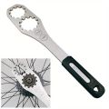 Bicycle Gear Freewheel Removal Tool - Adjustable Sprocket and Freewheel Wrench with Ergonomic Handle, Made of Stainless Steel. 
