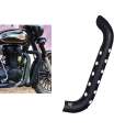 Matte Bullet Heat Shield Cover Bend Pipe for RE Bullet Classic 350 Exhaust Heat Shield (Black). 
