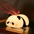 USB Rechargeable LED Night Light Cute Cartoon Panda Silicone Lamp Timing Function Desk Bedside Decor Children Nightlight Gift. 