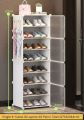 3/4/8 Cubes Durable Plastic Shoe Rack | Portable Multi-Layer Shoe Cabinet | Dustproof Organizer for Home, Dorm, or Office. 