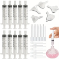20/40pcs perfume supplement set: plastic funnel, pipette, dropper and syringe-ideal for travel and DIY cosmetics. 