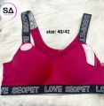 WOMEN HIGH IMPACT SPORTS BRA-V CUT-SHAPE FLEX IMPORTED COTTON. 