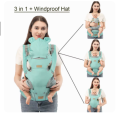 3 IN 1 Baby Hipseat Carrier Backpack Straps for Infant Toddler 0-36M Ergonomic With Windproof Hat for Winter Luminous Strips. 