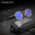 KINGSEVEN Round Blue Light Blocking Glasses Men Women Alloy Thin Frame Classical Retro Computer Anti Blue Ray Reading Eyeglasses. 