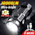 New Ultra Bright Flashlight 4/6/8*P35 LED Mini Super Bright Torch USB Rechargeable Waterproof Light With Magnet Emergency Lamp. 