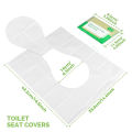 Disposable Toilet Seat Covers Flushable Disposable Toilet Covers Soluble Water Toilet Paper for Travel Camping Hotel Bathroom.
