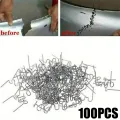 100pcs Hot Stapler Staples For Plastic Welder, Car Bumper Repair Welding Machine Kit, Stainless Steel Automotive Soldering Tools. 