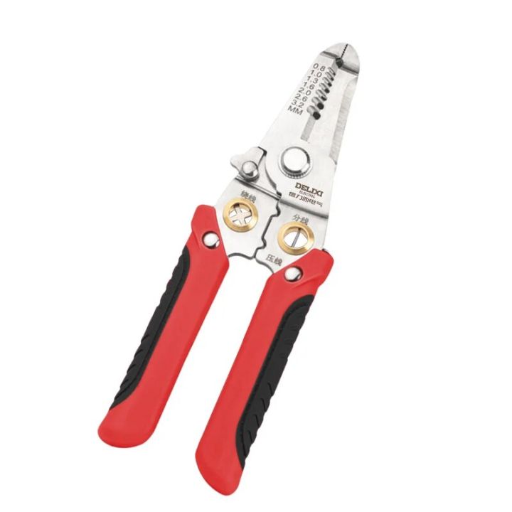 DELIXI ELECTRIC Wire Stripping Pliers Multifunctional Wire Splitting Pliers 7-Inch Electrician Special Pliers Wire Cutting Plier
