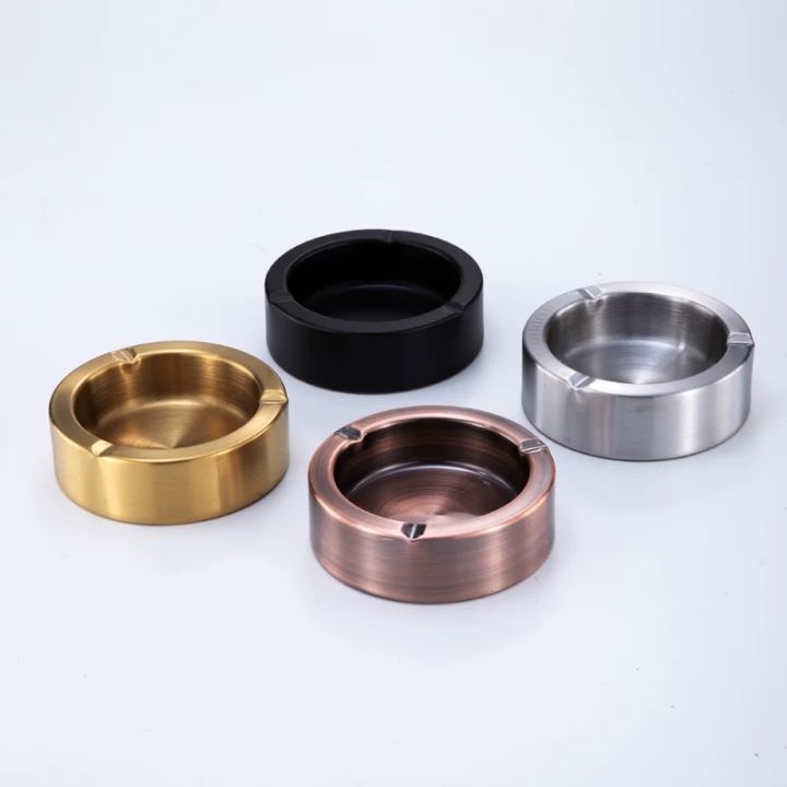 1pcs%20Luxury%20Stainless%20Steel%20Round%20Metal%20Ashtray%20for%20Cigarette%20Cigar%20-%20Portable%20Home%20Office%20Patio%20Tabletop%20Countertop%20Ash%20Tray%20-%20Durable%20Fancy%20Outside%20D%C3%A9cor%20Hotel%20Restaurant%2012%20cm%20-%20Image%203