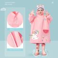 Cute Kids Raincoat Wateproof Children Dinosaur Unicorn Rain Poncho Rain Coat Jacket with Backpack Position Student RainWear. 