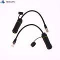 1Pcs RJ45 8P8C Waterproof Network Pass-through Head Connector RJ45 Male To Female Adapter Extension Cord.