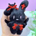 Cute Bowknot Rabbit Plush Doll Key Chain Backpack Pendant Couple Keyrings Game Needy Girl Overdose KAngel Cosplay Accessories. 